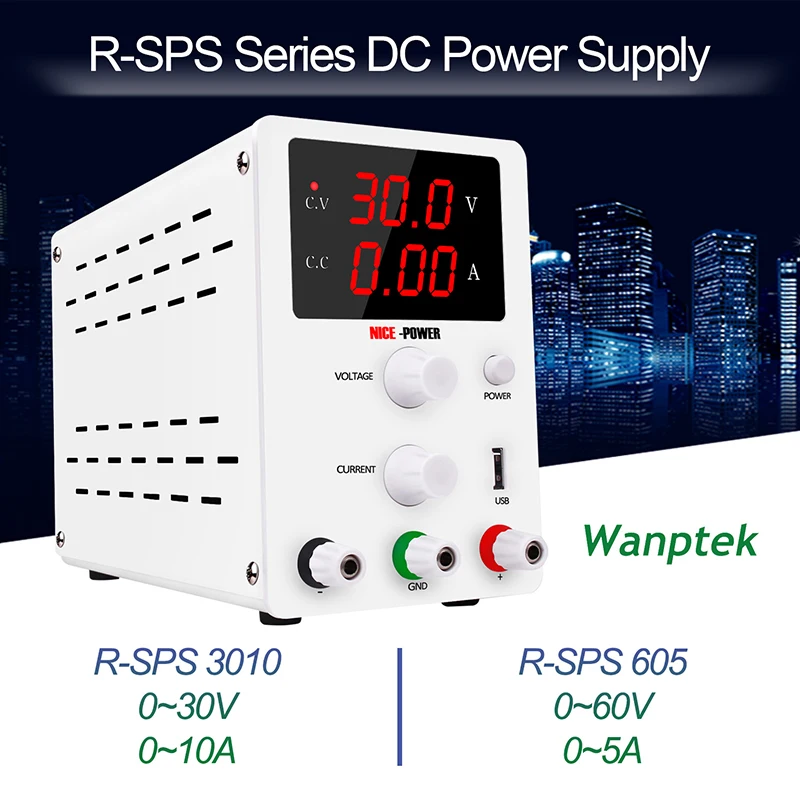30 в 10 А 60 в 5A светодиодный дисплей Регулируемый импульсный регулятор постоянного тока источник питания R-SPS3010 ремонт ноутбука Ремонт лаборатории DC источник питания