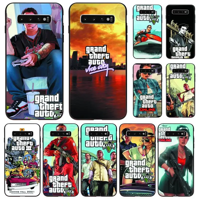 Rockstar Games Grand Theft Auto Gta 5 чехол для телефона Samsung S5 6 6Edge 7 8 9 10 10Lite 10Plus 20 20lite 20Ultra чехлы |