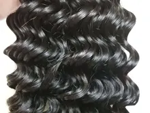 Mechones de pelo humano Remy con Perla Negra y ondas profundas, mechones de 30 pulgadas con cierre, 3 mechones