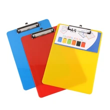 1 шт., 230*320 мм, пластиковые доски для клипсов, доска для записей с зажимом А4, папка для хранения файлов, канцелярские принадлежности, офисные школьные принадлежности, 6 цветов