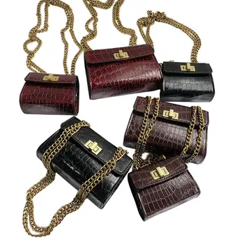 

Fashion Women Embossed Mini Chain Shoulder Messenger Bag PU Leather Lady Retro Handbag Shopping Tote Female Crossbody Bag S/L