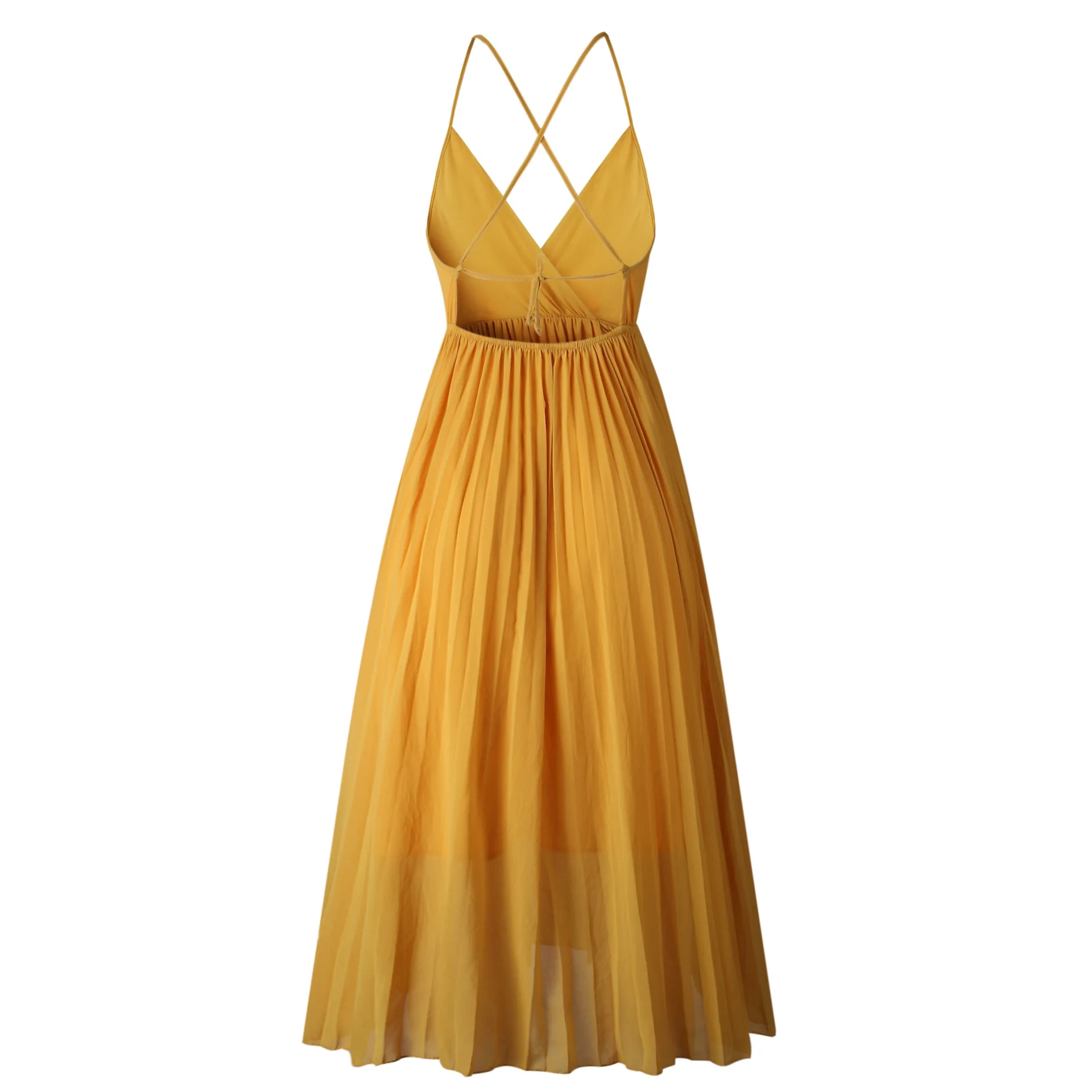 Sexy Dresses Party Night Club Dress 2020 Long Dress Elegant White Summer Maxi Clothes V-Neck Hollow Out Spaghetti Strap Empire