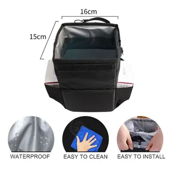 

New Multi-function Vehicle Car Trash Can with Lid and Storage Pockets 100% Leak-Proof Waterproof Car Organizer Accessories Black