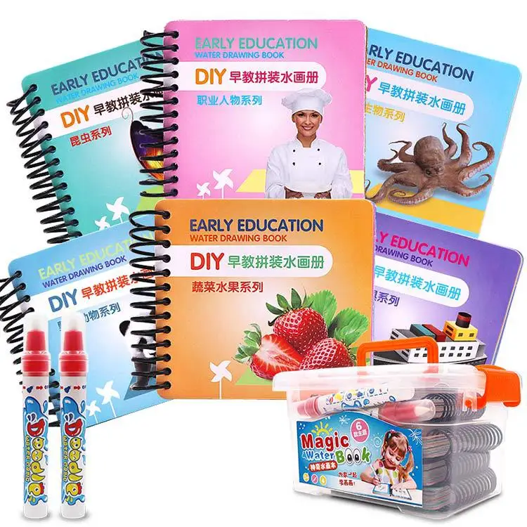 

Reusable Children Water Album of Painting to Read Book Early Childhood Sketch Book Card Kindergarten Drawing Book ENLIGHTEN Toy