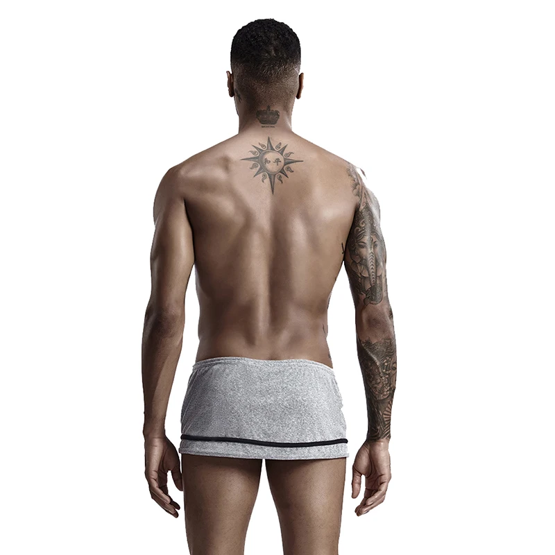 Sexy Mens Side Split Sleep Bottom Cotton Double Layer Boxer Shorts Fashion Male Solid Breathable Home Sleepwear Pyjamas Pants custom pajama pants