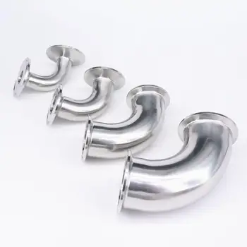 

O/D 19/25/32/38/45/51/57-108mm Tri Clamp 304 Stainless Steel Sanitary 90 Degree Elbow Fitting Home Brew Food Hygiene Grade