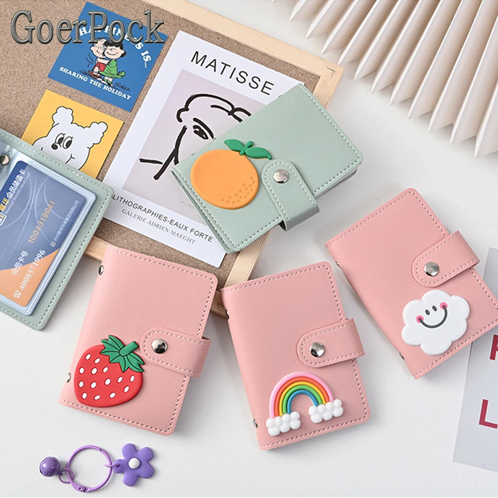 Women Card Holder Wallet PU Leather Cute Cartoon 26 Bit Card Case School Holder Men Women Credit Passport Bag ID Passport