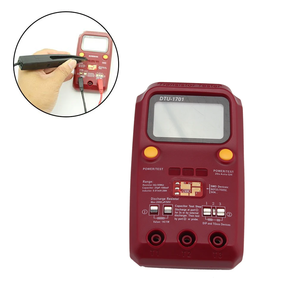 

Digital transistor SMD Components tester Diode Triode Capacitance Inductance Multimeter ESR Meter