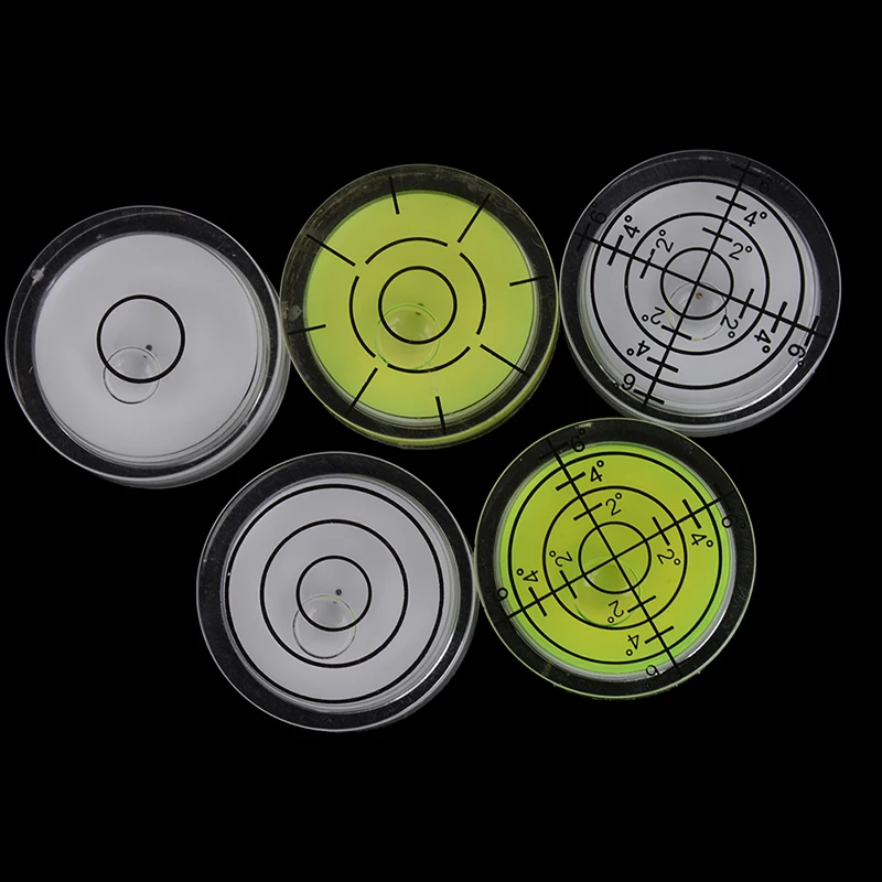 1Pc Mini Spirit  Round Level Bubble Accessories For Measuring Instrument  Diameter 3.2cm Color Green White