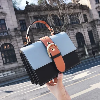 

Jin Mantang Contrast Lady Candy Shoulder Messenger Bags Flap New High Quality Women Bag Designer Bags Famous Brand Women Bags