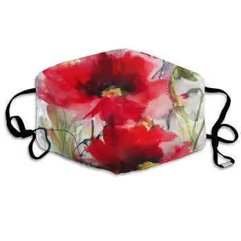 

Dustproof Washable Reusable Dreamy Poppies Mouth Cover Mask Respirator Germ Protective Warm Windproof Mask