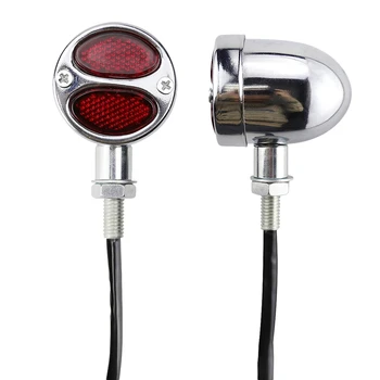 

Universal Motorcycle Metal Turn Signal Modified Double Ellipse Turn Light LED Plated Signal Light