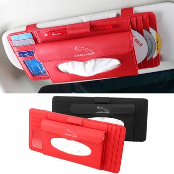 

Sun Visor Storage Bag For Jaguar F-pace F-type E-Pace E-Type X-Type S-Type XJL XJ6 XF XE Car Leather Multifunctional Tissue Box