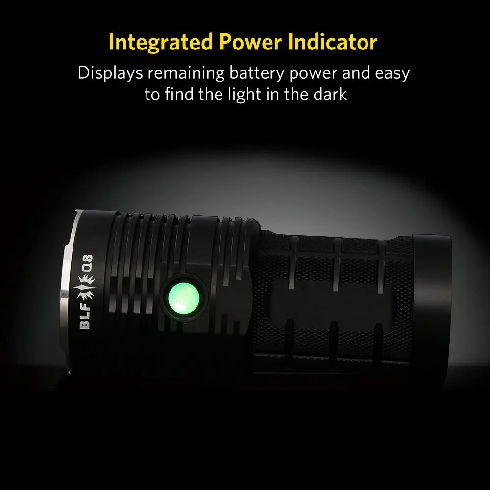 BLF Q8 4* XPL 5000лм мощный светодиодный фонарик 18650 Профессиональный прожектор несколько операций процедуры