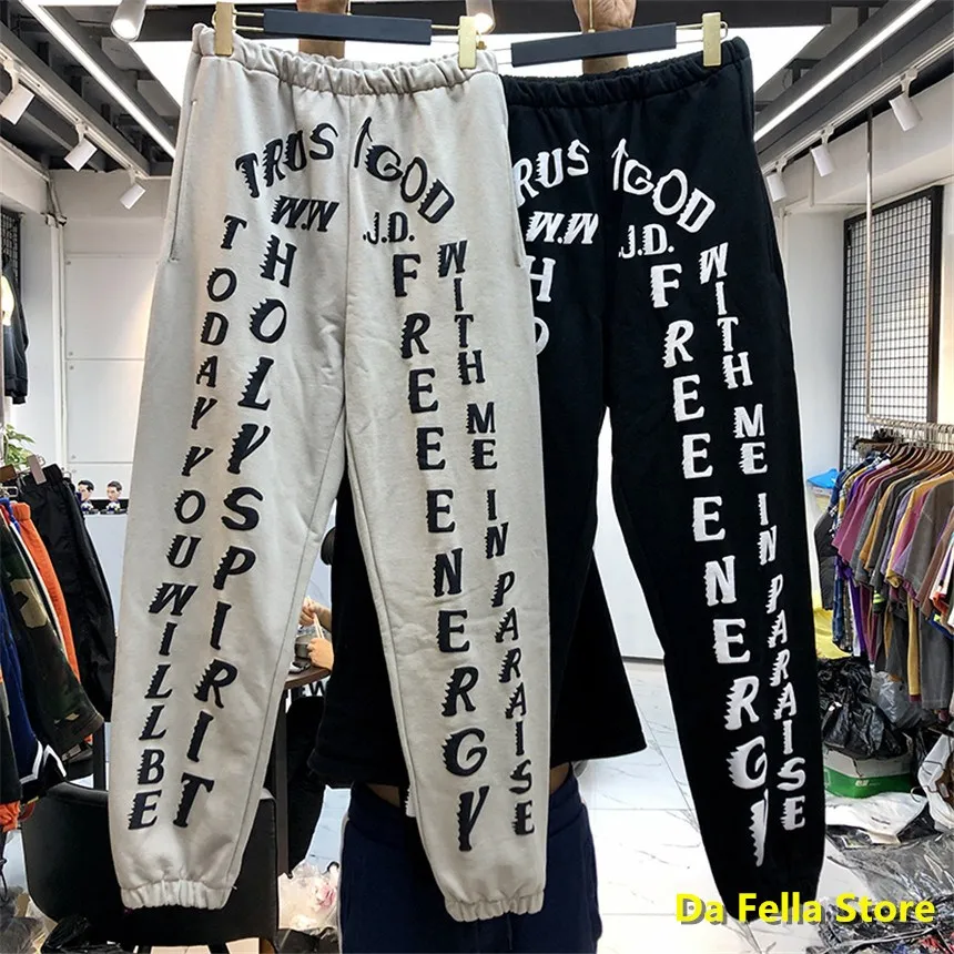 2020ss Kanye West Pants Trust God W.w.j 