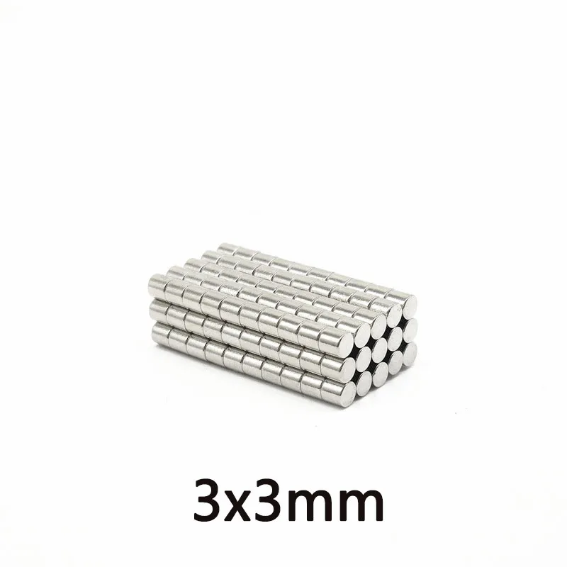 300/500/1000PCS 3×3 mm Search Minor disc Magnet 3mmX3mm Bulk Small Round Magnets 3x3mm Neodymium round N35 Strong Magnets 3*3 mm