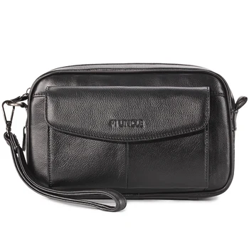 

New PI UNCLE Leather Men's Clutch Bag Handbag Business Casual Clutch Card Bag Long Wallet