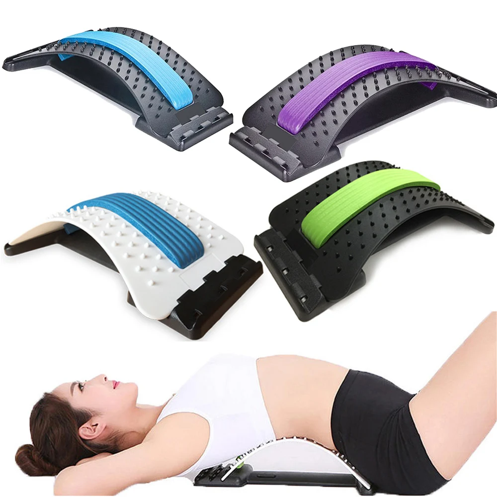 

Unisex Back Magic Stretcher Pain Relief Corrector Massager Relaxation Spine Stretch Equipment Fitness Lumbar Support Health Care