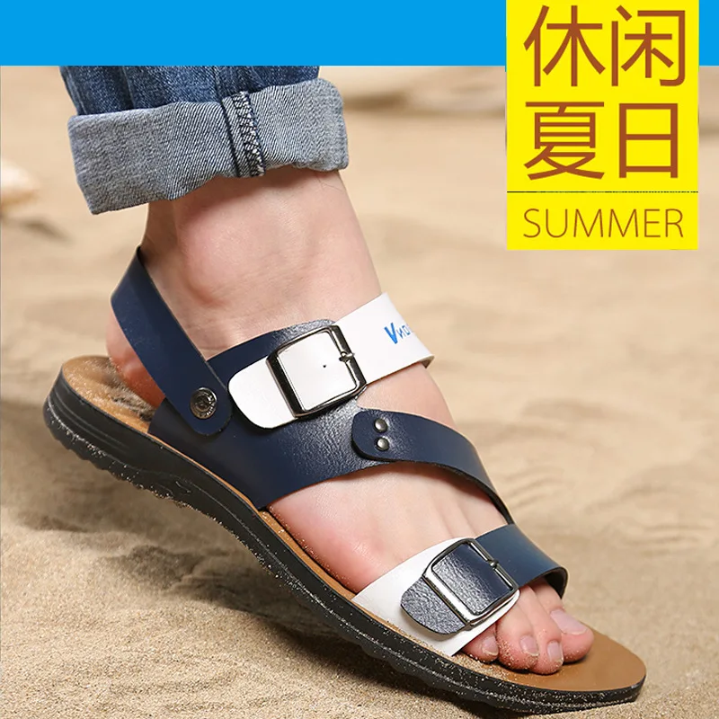 

2019 Summer MEN'S Sandals Casual Sandals Men's Versatile Breathable Anti-slip Dual Purpose Slippers Shoe