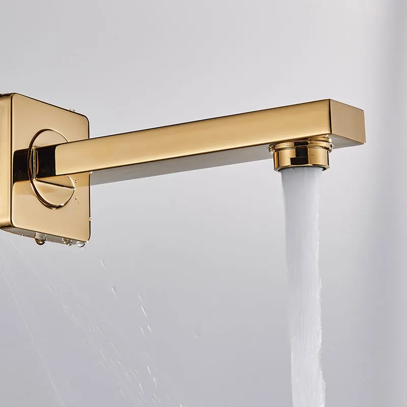 3 Way Золотой Waterefall набор для душа в конечном итоге душ опыт светодиодный кран