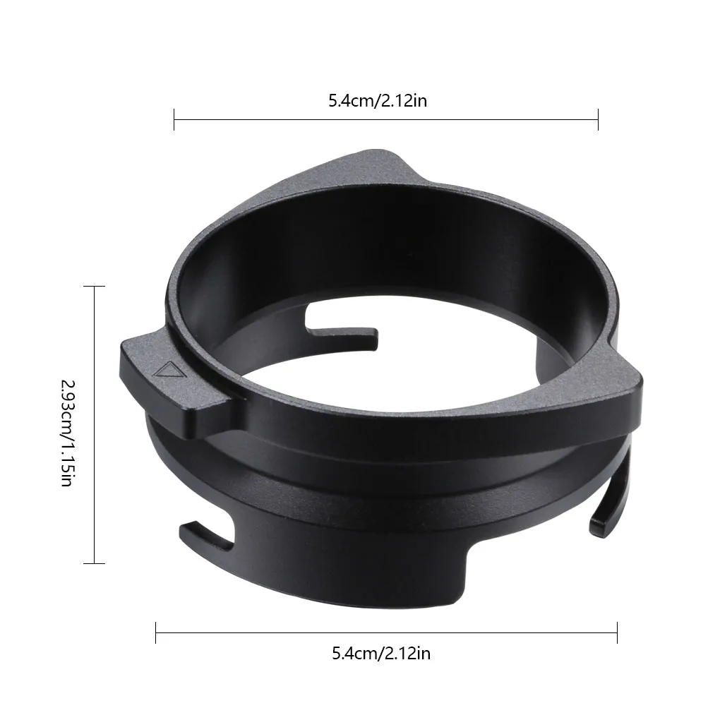 커피 도징 링, 회전식 파우더 브루잉 리시버, 금속 커피 머신 액세서리, 블랙, 54mm