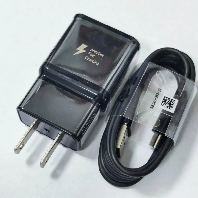 

20 Pcs/lot US Plug Fast Charger Adapter Quick 9V 1.67A Fast Charge+1.2M Type C Cable for Samsung Galaxy S10 S8 S9 Plus Note 8 9