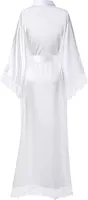 2019 New Silk Satin Lace Robes Bridesmaid Bride Robes Wedding Long Robe Bathrobe Womens Robe Lingerie Robe - Image 5