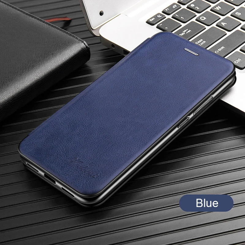 blue Роскошный кожаный чехол-книжка для xiaomi redmi note 8 t 8 t с подставкой и бумажником, чехол для телефона xiomi xaomi redmi note 8 7 6 5 pro, чехол - Цвет: blue