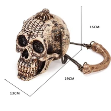 Крутая модная сумка в стиле панк с черепом, татуировка, мультфильм, литье, вечерние сумки, клатч, сумка, серый кошелек, сумочка, женская сумка на плечо