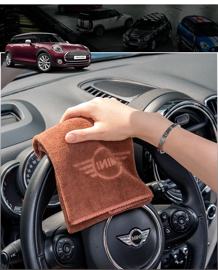 Car Cleaning Microfiber Towel Auto Soft Cloth Washing Quick Dry Home Cleaning Microfiber Towels For BMW MINI Cooper Accessories