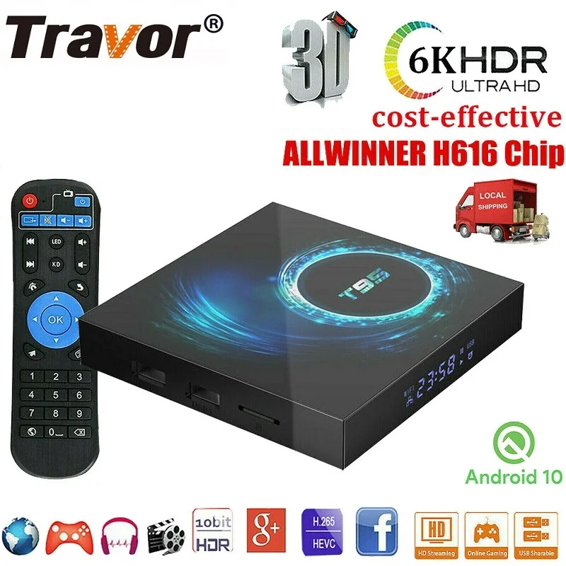ТВ приставка Travor T95 Android 10 0 2 4 ГГц Wi Fi Bluetooth 5 0|ТВ-приставки и медиаплееры| |