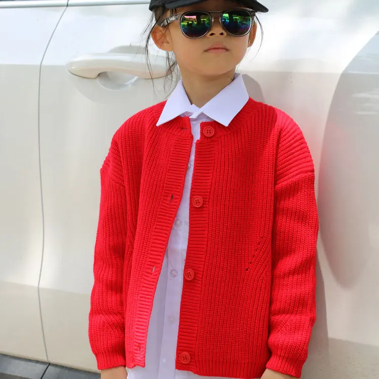 

2018 CHILDREN'S Sweater Core-Spun Yarn Children Princess Autumn And Winter Sweater GIRL'S Cardigan Special Offer