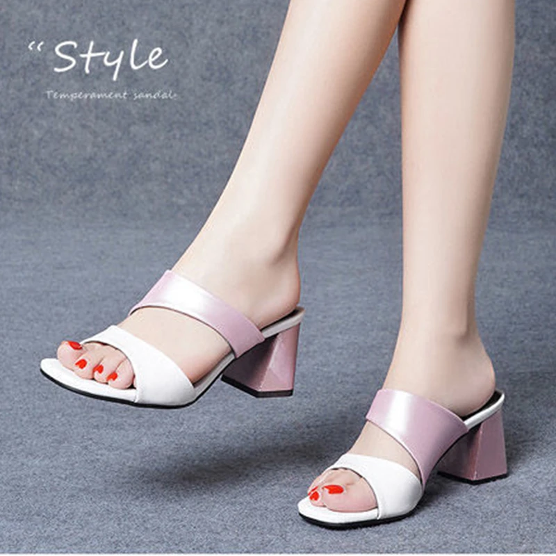 comfortable mules with heels