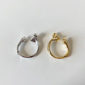 

1pc 100% REAL. Authentic S925 Sterling Silver Jewelry Irregular Texture dysmorphism Ring Gothic TLJ1242