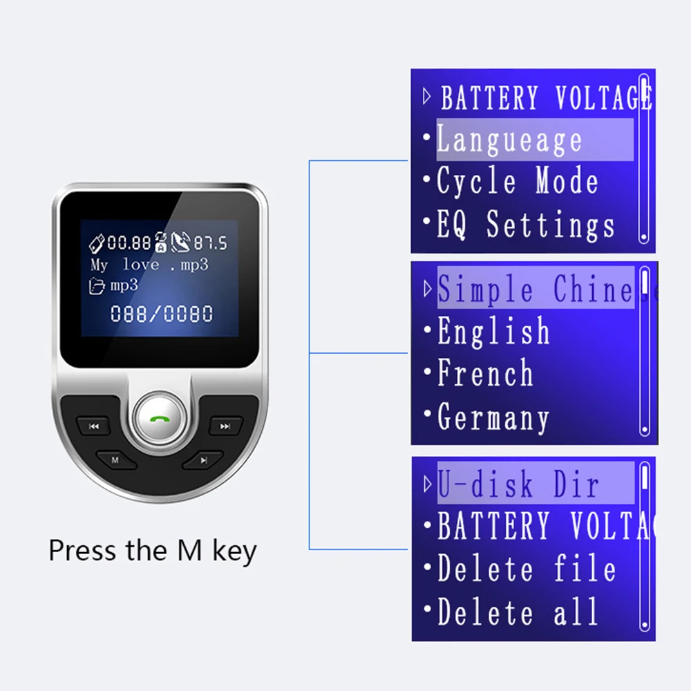 JINSERTA Handsfree автомобильный Bluetooth fm-передатчик модулятор AUX вход/выход воспроизведение музыки 3.1A двойной USB зарядное устройство с TF/U диск Play