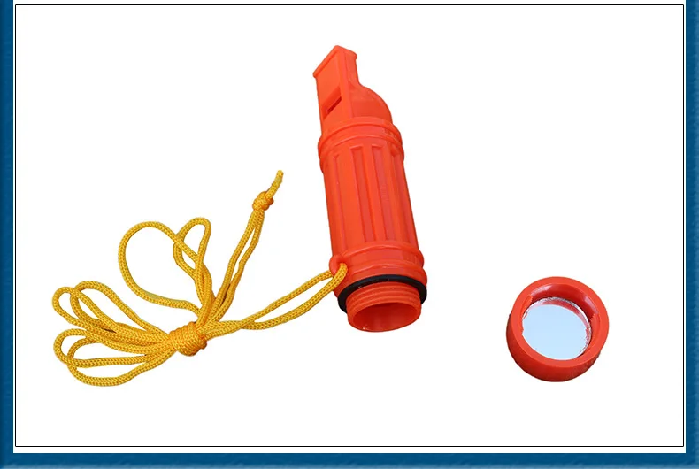 Bump Outdoor 5-in-1 Multi-functional First Aid Whistle Compass Survival Firestone fang shui cang Mirror AT7630