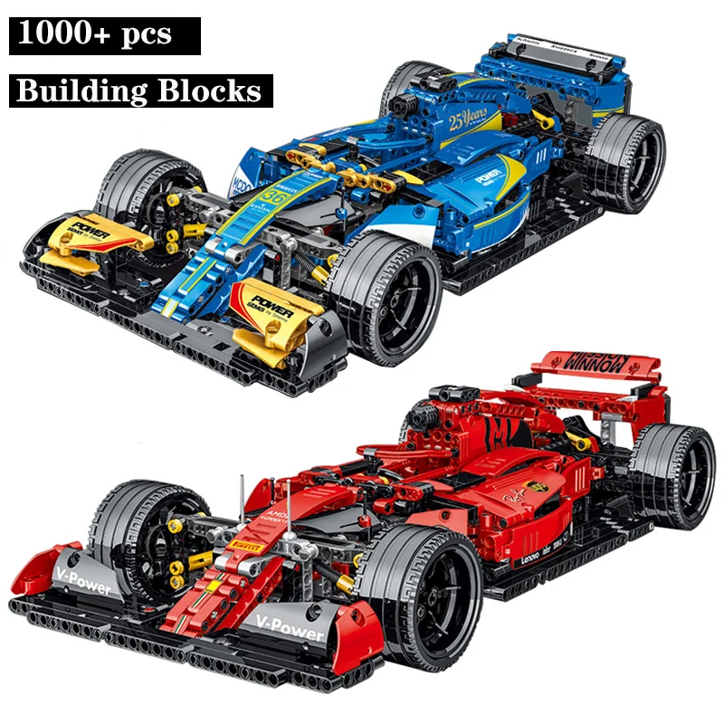 1000 + шт взрослых технические F1 строительные блоки Обучающие гоночные машинки
