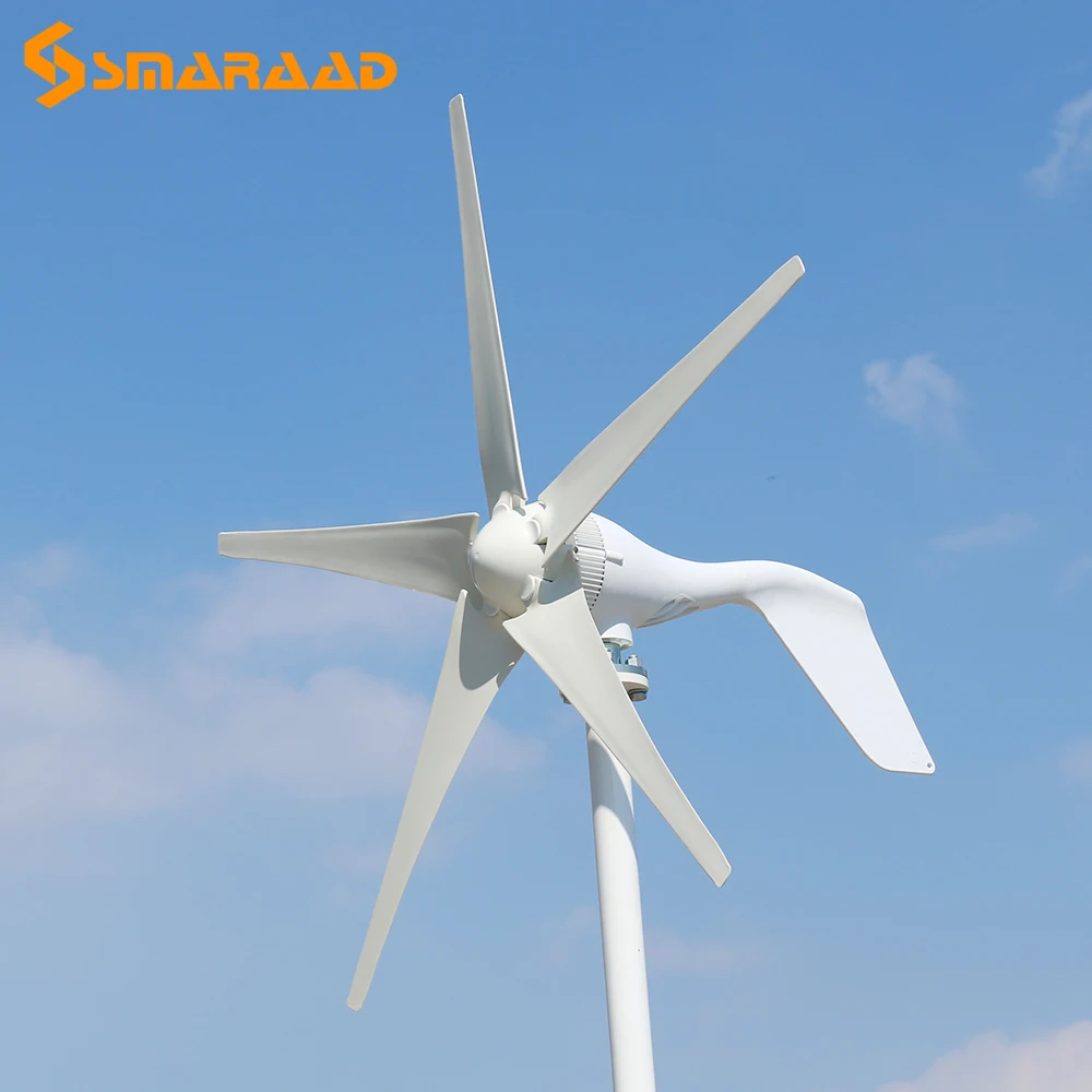 

High Efficient 400w 600w 800w Free Energy Horizontal Windmill 3/5/6 Blades Wind Turbine Generator 12v 24v With Free Controller