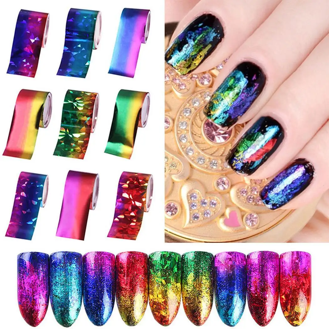 

Stencils Fantasy Stars Sky Gradient Printed 1 Pack Manicure Template As the picture show Nail Art Sticker