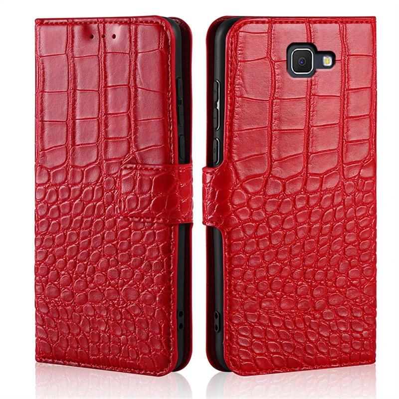 Case For Samsung J5 Prime SM-G570F G570 G570F Galaxy j5 prime Case flip Crocodile texture Leather Wallet Card Holder Book case