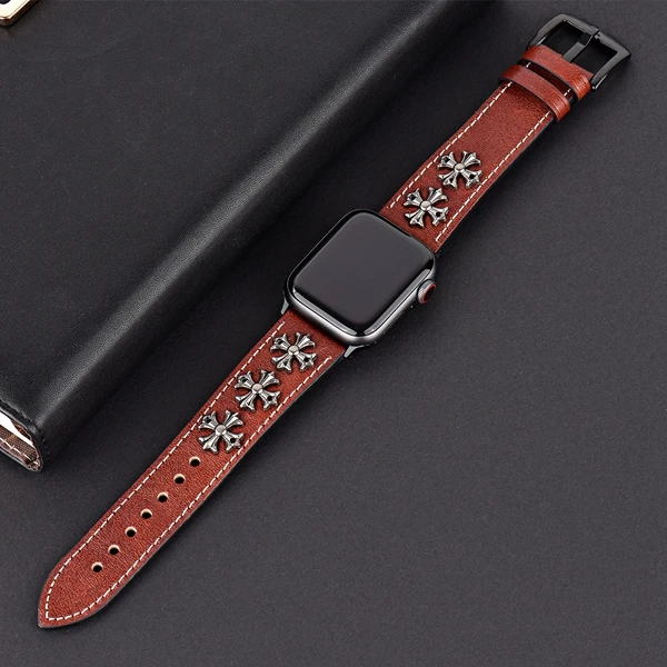 Отлично подходит из натуральной кожи петлевой ремешок для iWatch 42 мм 38 40 44 Apple Watch Band