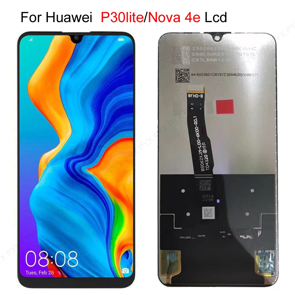 Тест 6 15 &quotдля Huawei P30 Lite lcd для Nova 4E LCD дисплей сенсорный экран дигитайзер сборка