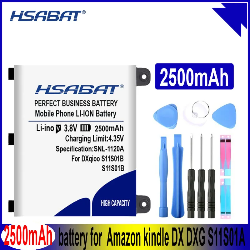 Аккумулятор HSABAT S11S01B 2500 мАч для Amazon kindle DX DXG S11S01A|Аккумуляторы мобильных телефонов|