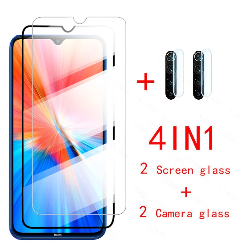 Закаленное стекло для экрана и объектива камеры xiaomi redmi note 8 2021 9 pro 9s 10 | Мобильные