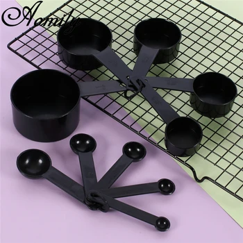 

Aomily 10pcs/set Kitchen Measuring Spoons Teaspoon Coffee Sugar Scoop Cake Baking Flour Measuring Cups Kitchen Cooking Tools