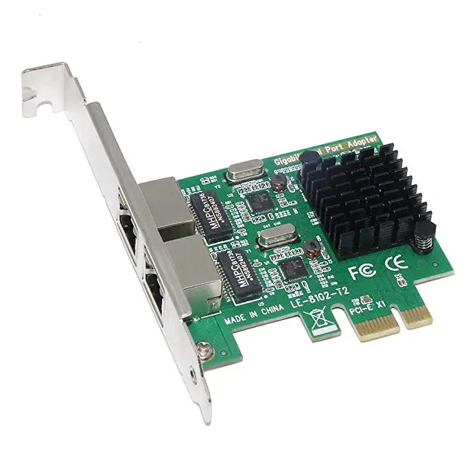 LEORY SSU 8120-T2 2 порта 1000 Мбит/с Gigabit Ethernet PCI-E сетевая карта PCI Express RJ45 LAN адаптер плата расширения для настольного ПК