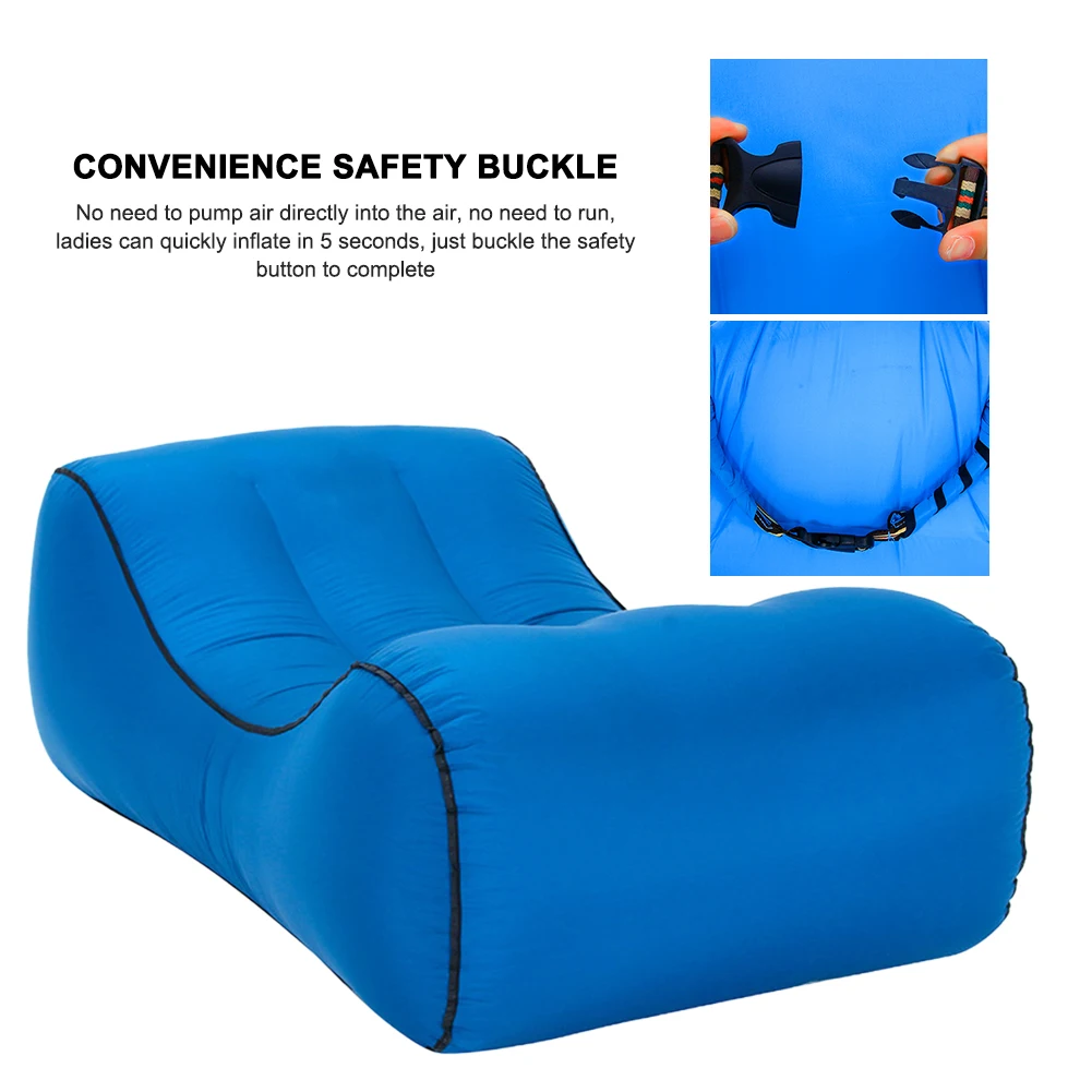 Sofá inflable flotante para dormir, cama de aire portátil de nailon, azul  marino, fácil de llevar, ahorro de espacio, silla flotante para la playa| |  - AliExpress