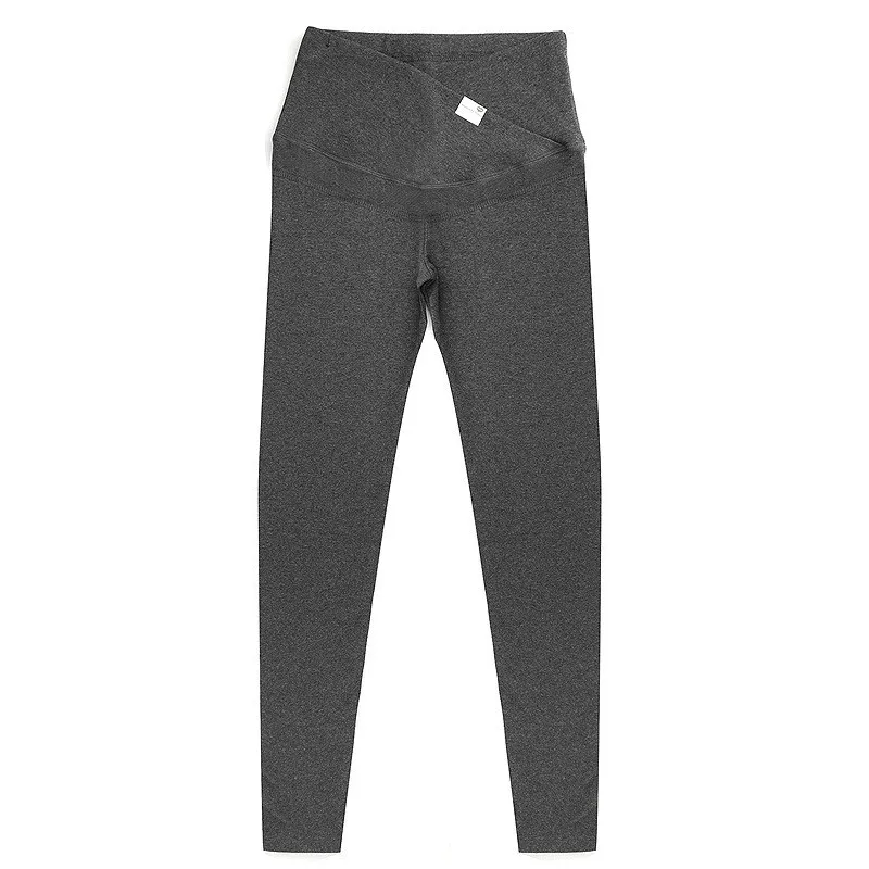 Belly Cotton Leggings Women Maternity Pants Low waist Spring Autumn Double Support Cloth Outer Wear Foot Ropa De Maternidad