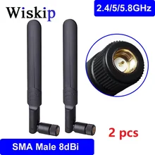 2pcs 2,4 GHz 5,8 Ghz 5G wifi антенна 2,4 ghz 8dBi SMA штекер двухдиапазонный 2,4G 5,8G 5G wi fi антенна беспроводной маршрутизатор antena