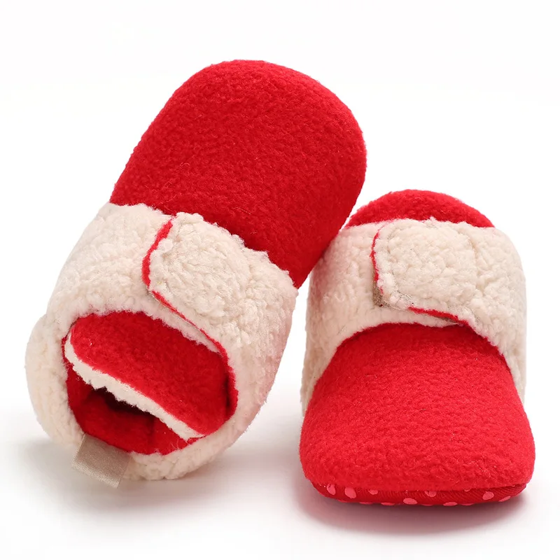 E& Bainel/сапоги для девочек мягкая теплая обувь для новорожденных, для первых шагов, нескользящая детская обувь с леопардовым принтом Зимние ботиночки, обувь для Рождества